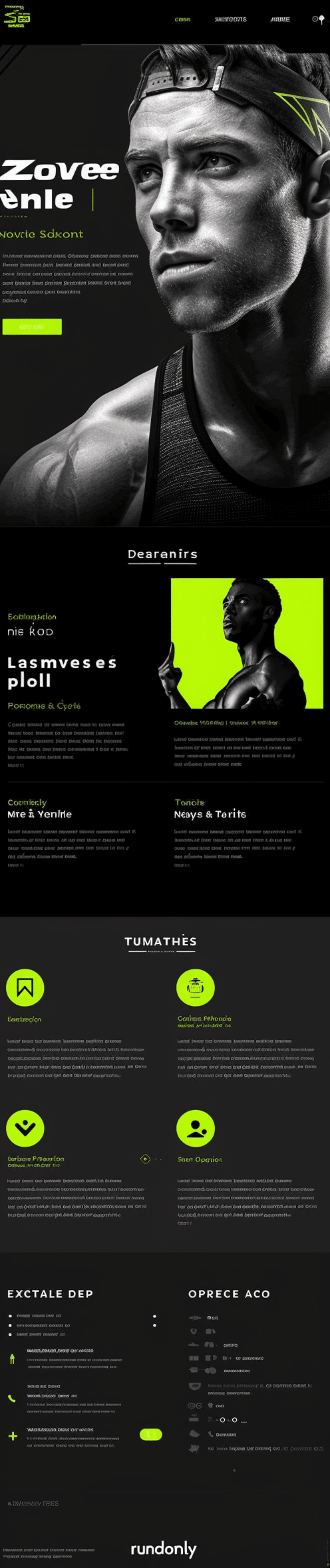 Club de fitness - página web de gimnasio diseñada por creationX