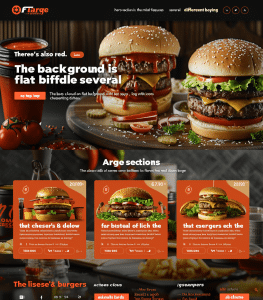 Ftarge Fast Food - sitio web de restaurante diseñado por creationX