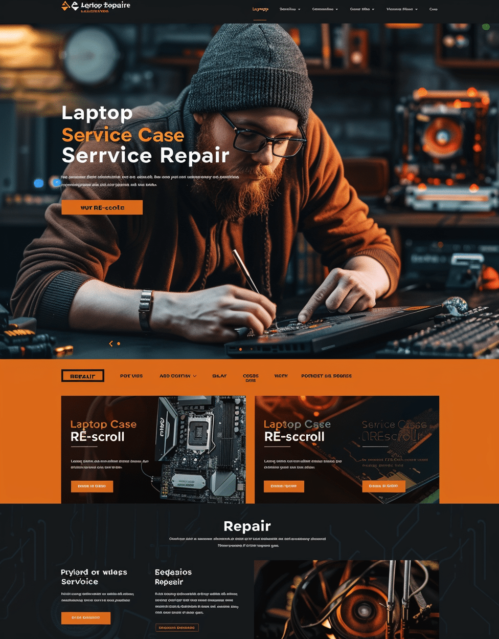 Laptop Repair Services - sitio de servicios técnicos para portátiles por creationX