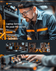 Laptop Service and Repair - página web de reparación de ordenadores por creationX