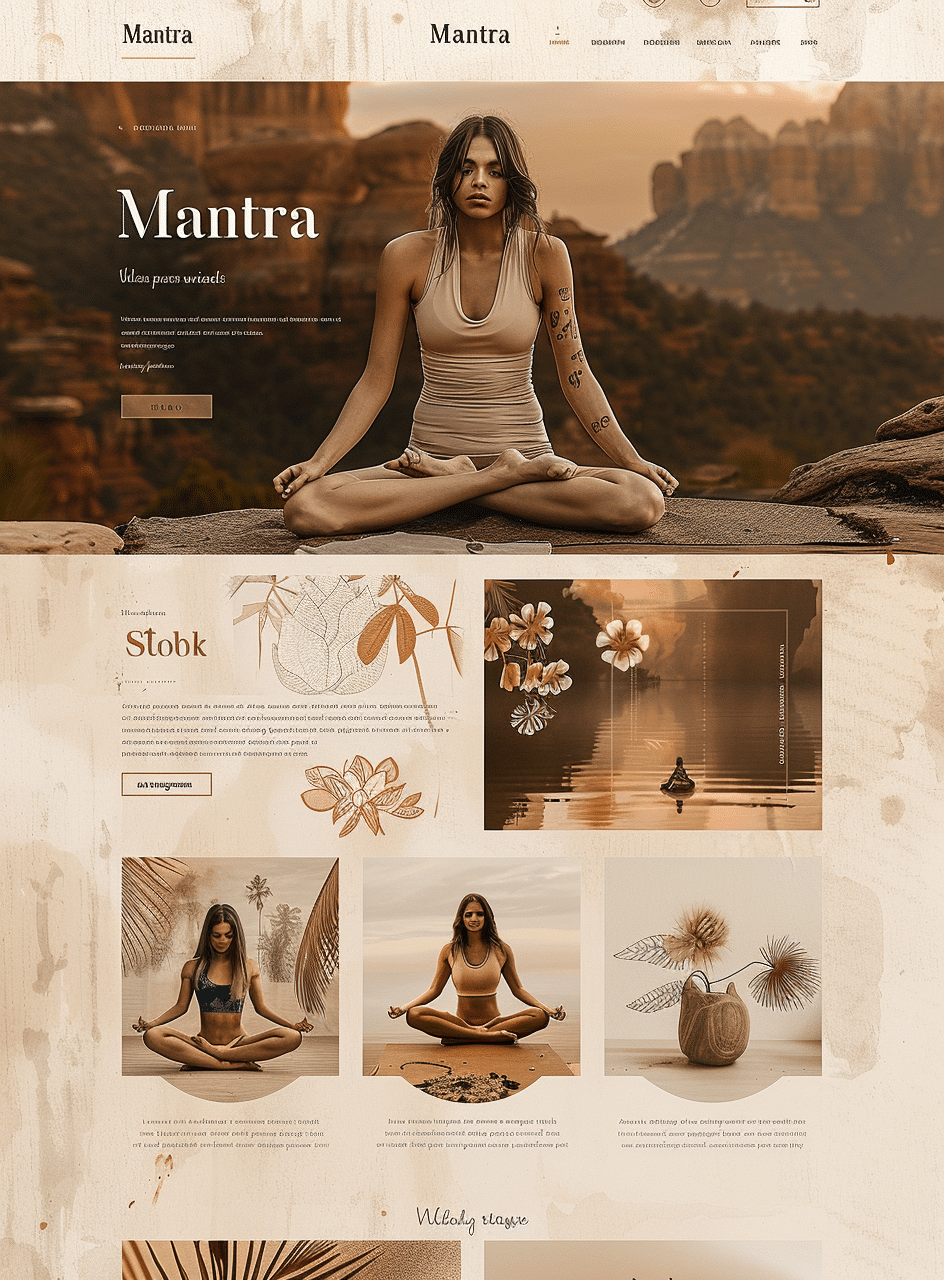 Mantra Yoga - página web de centro de yoga creada por creationX