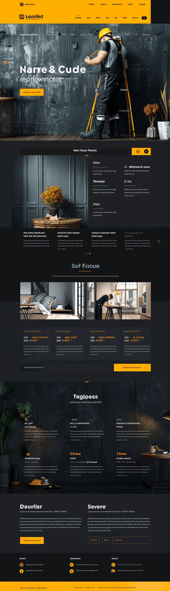Servicios modernos de reparación del hogar - página web creada por creationX