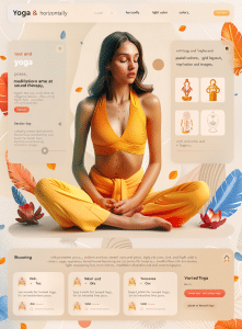 Yoga horizontal redondeado - sitio web de estudio de yoga por creationX