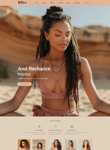 Estudio de yoga profesional - sitio web desarrollado por creationX